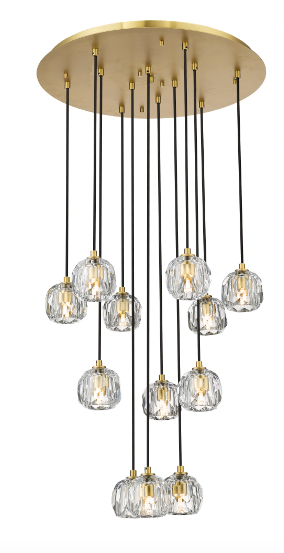 Athena - Multiple Light Pendant in Aged Brass by Moderno Lighting