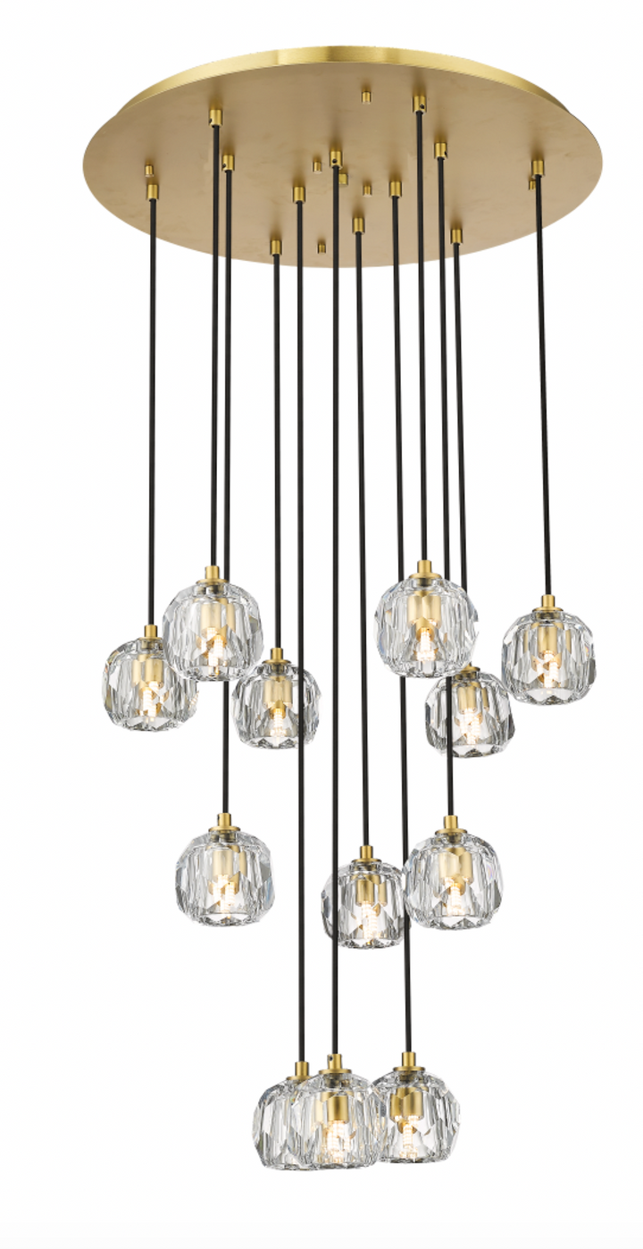 Athena - Multiple Light Pendant in Aged Brass by Moderno Lighting