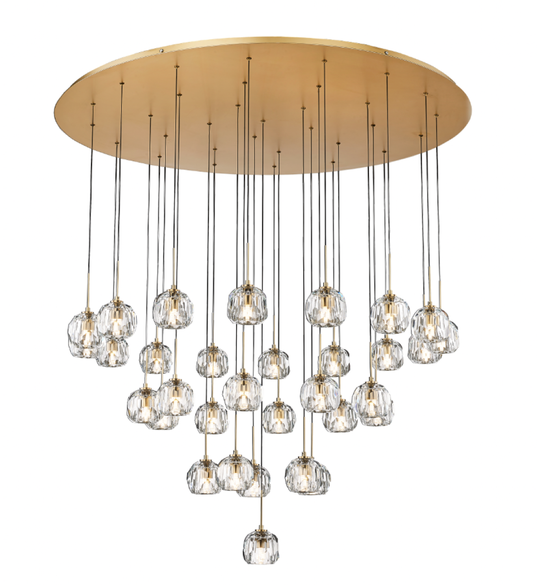 Athena - Multiple Light Pendant in Aged Brass by Moderno Lighting