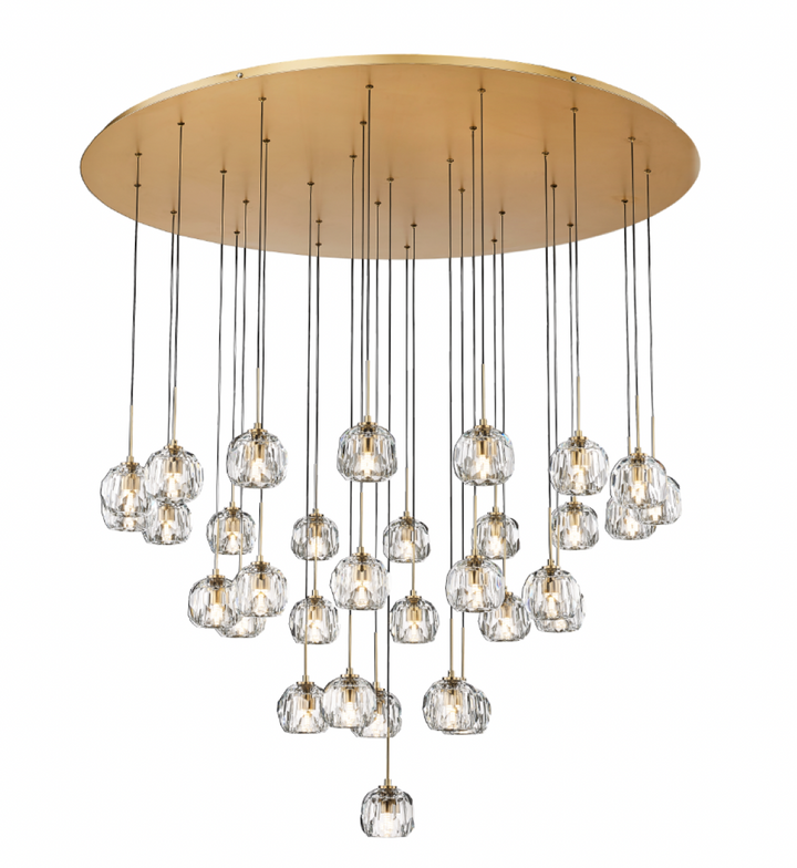 Athena - Multiple Light Pendant in Aged Brass by Moderno Lighting