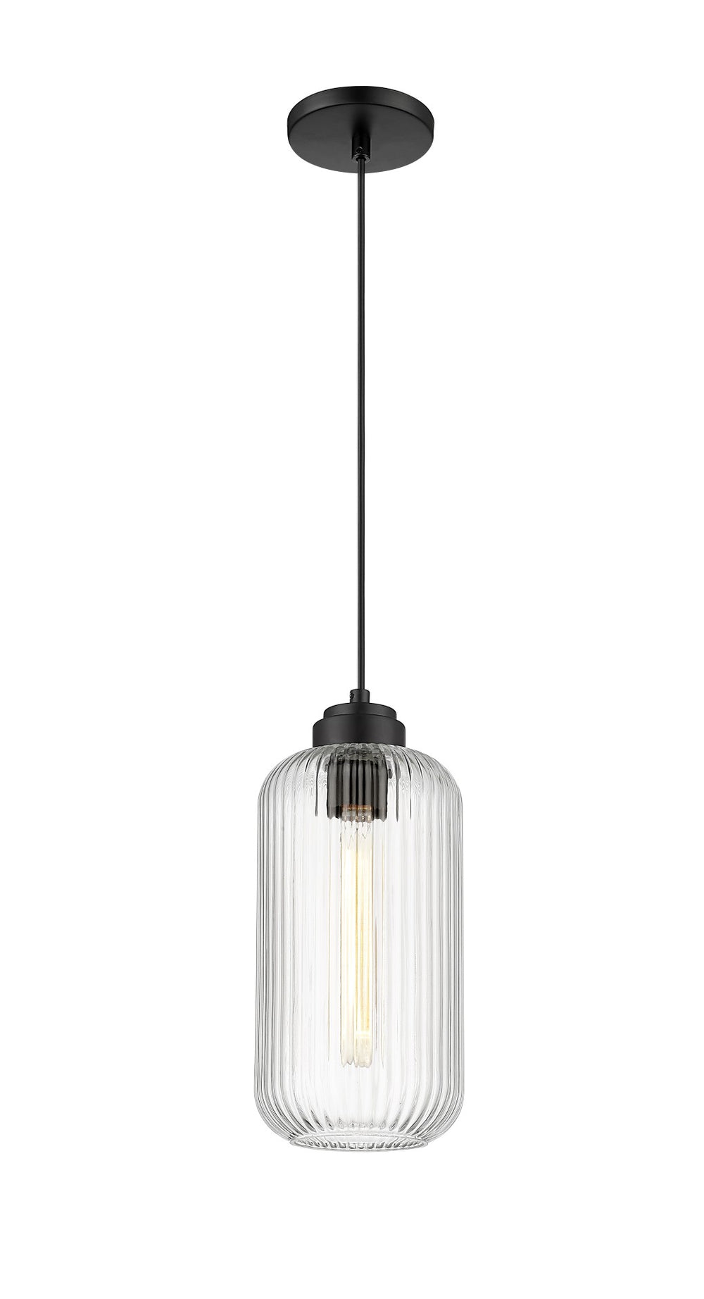 Carter - 1 Light Pendant in Matte Black by Moderno Lighting