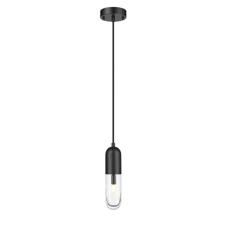 Edison 1 Light Pendant - Matte Black