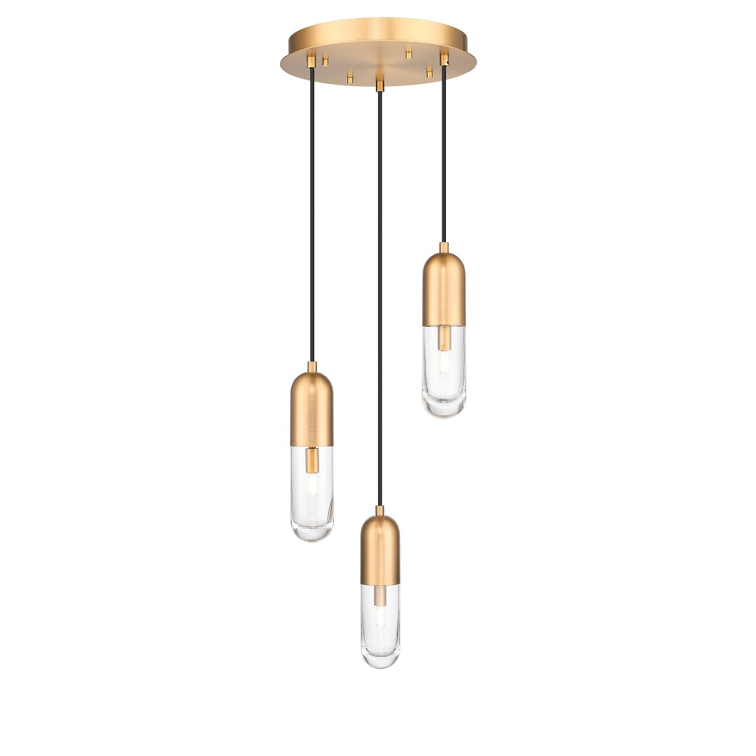 Edison Multiple Light Pendant - Aged Brass