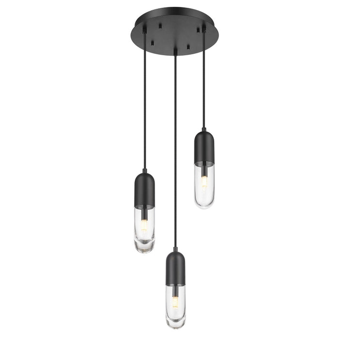Edison Multiple Light Pendant - Matte Black