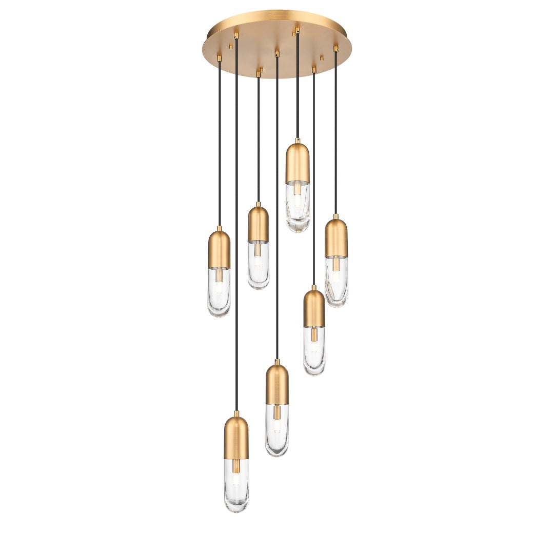 Edison Multiple Light Pendant - Aged Brass