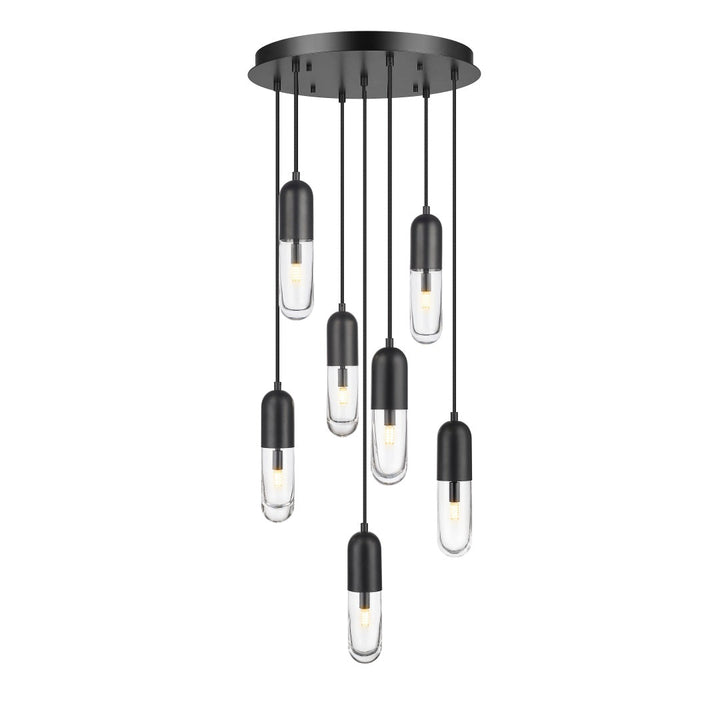 Edison Multiple Light Pendant - Matte Black