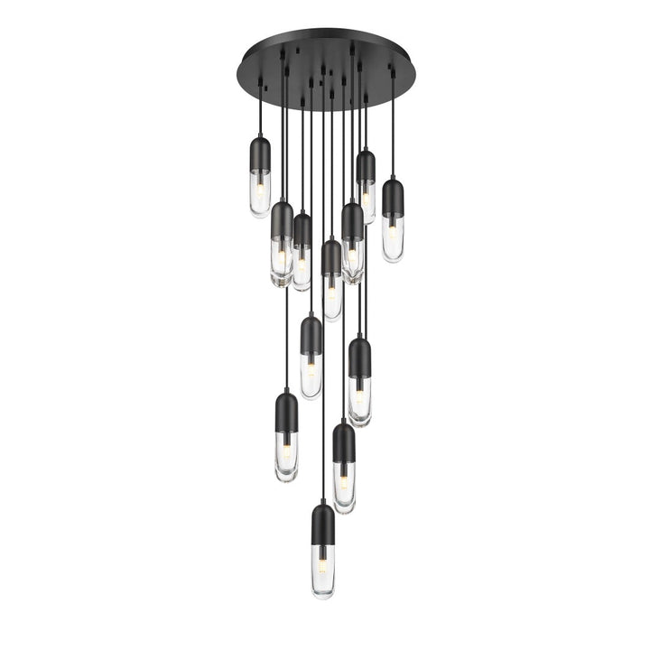 Edison Multiple Light Pendant - Matte Black