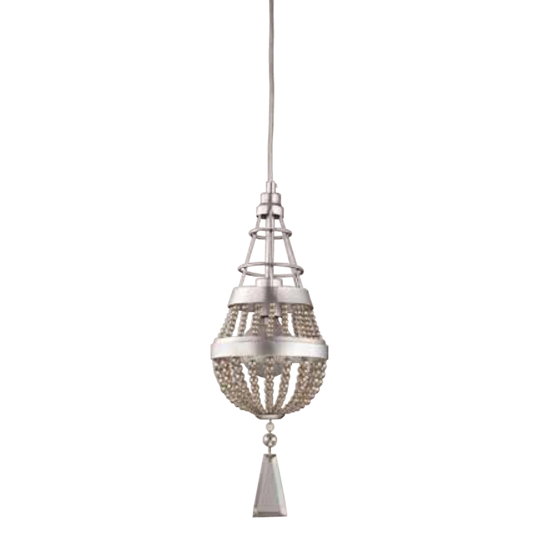 Arbelos Vertical Crystal Mini-Pendant in Silver by Zeev
