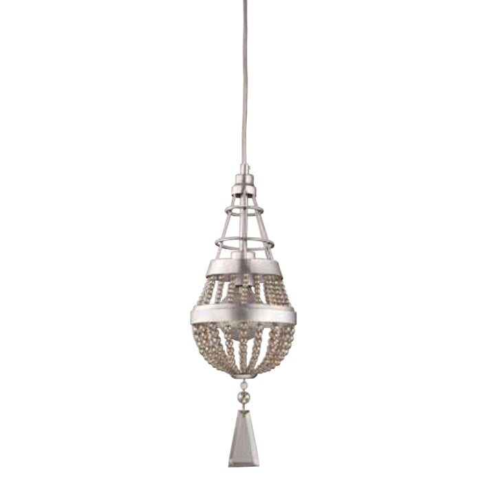 Arbelos Vertical Crystal Mini-Pendant in Silver by Zeev