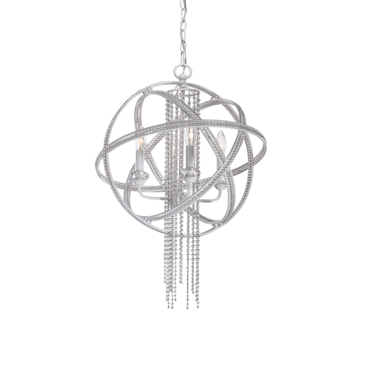 Cascade Orbital Crystal Pendant in Satin White by Zeev