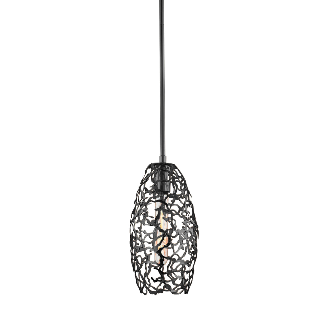 Helios Organic Convex Pendant in Matte Black by Zeev