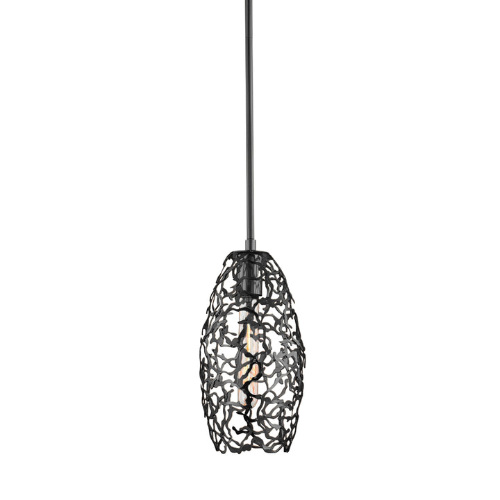 Helios Organic Convex Pendant in Matte Black by Zeev