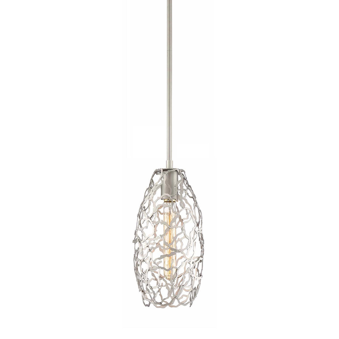 Helios Organic Convex Pendant in Satin Nickel by Zeev