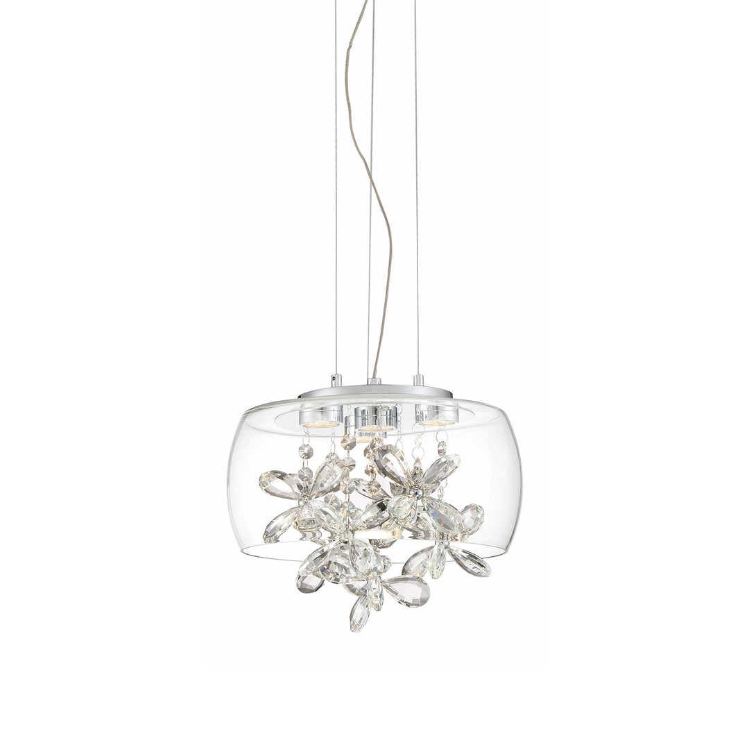 Destiny Crystal Mini-Pendant in Chrome by Zeev
