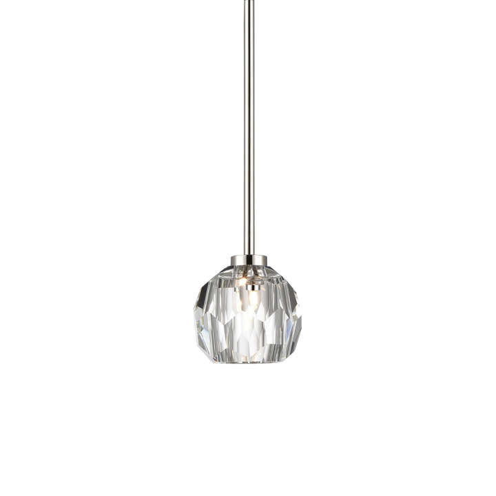 Parisian Crystal Mini-Pendant in Polished Nickel by Zeev