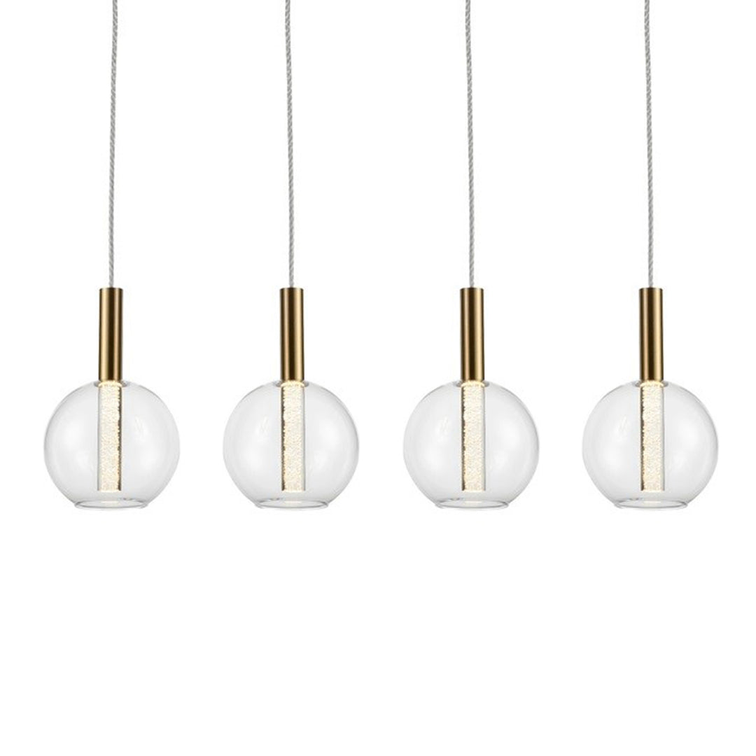 Empire Seeded Multi-Pendant in Golden Brass by Zeev