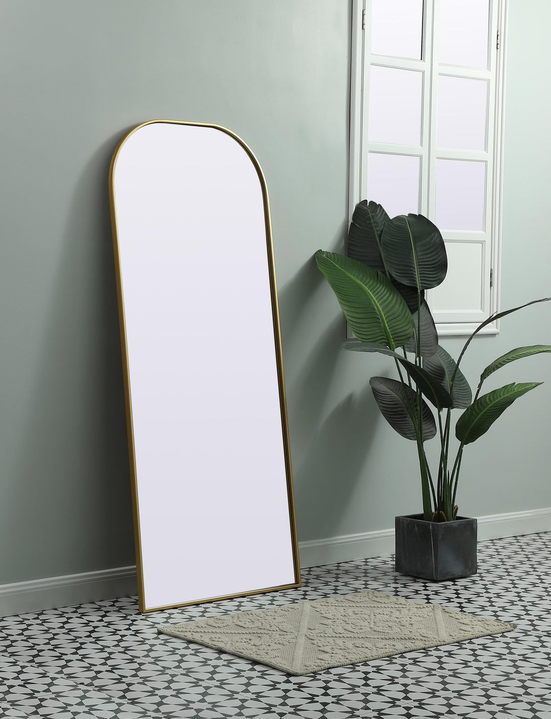 Metal Frame Arch Mirror by Elegant - view 10