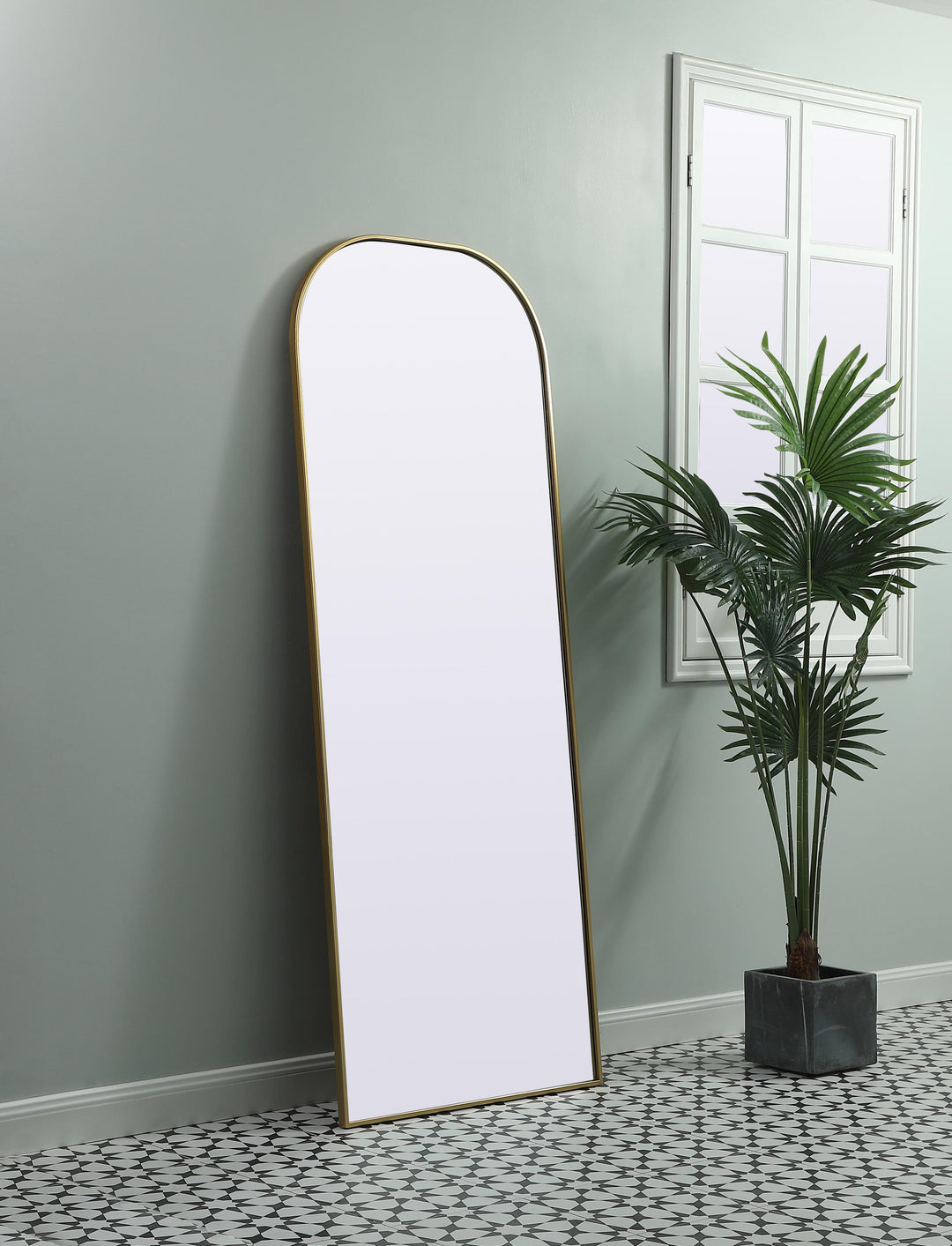 Metal Frame Arch Mirror by Elegant - view 27