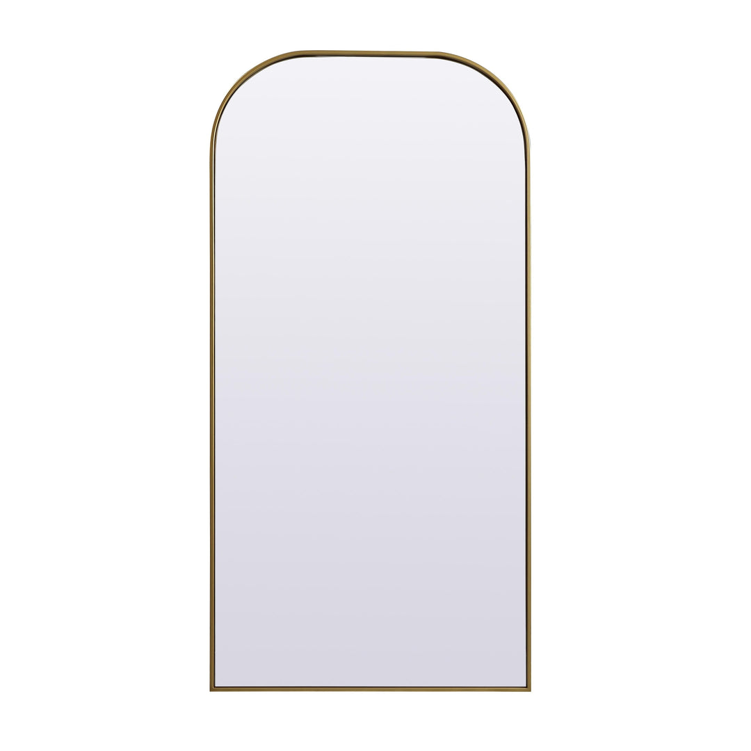Metal Frame Arch Mirror in Brass by Elegant