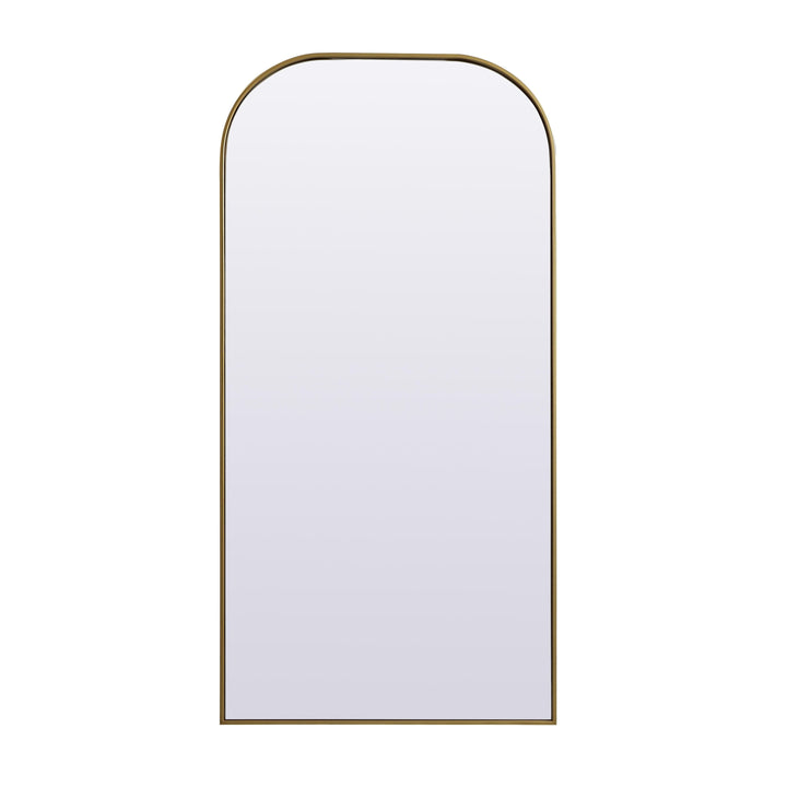 Metal Frame Arch Mirror in Brass by Elegant