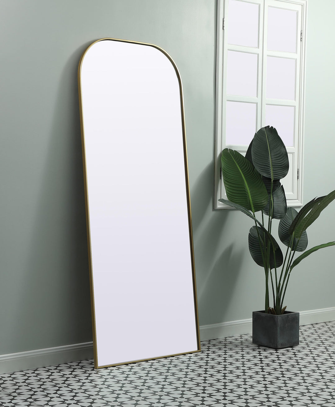 Metal Frame Arch Mirror by Elegant - view 63