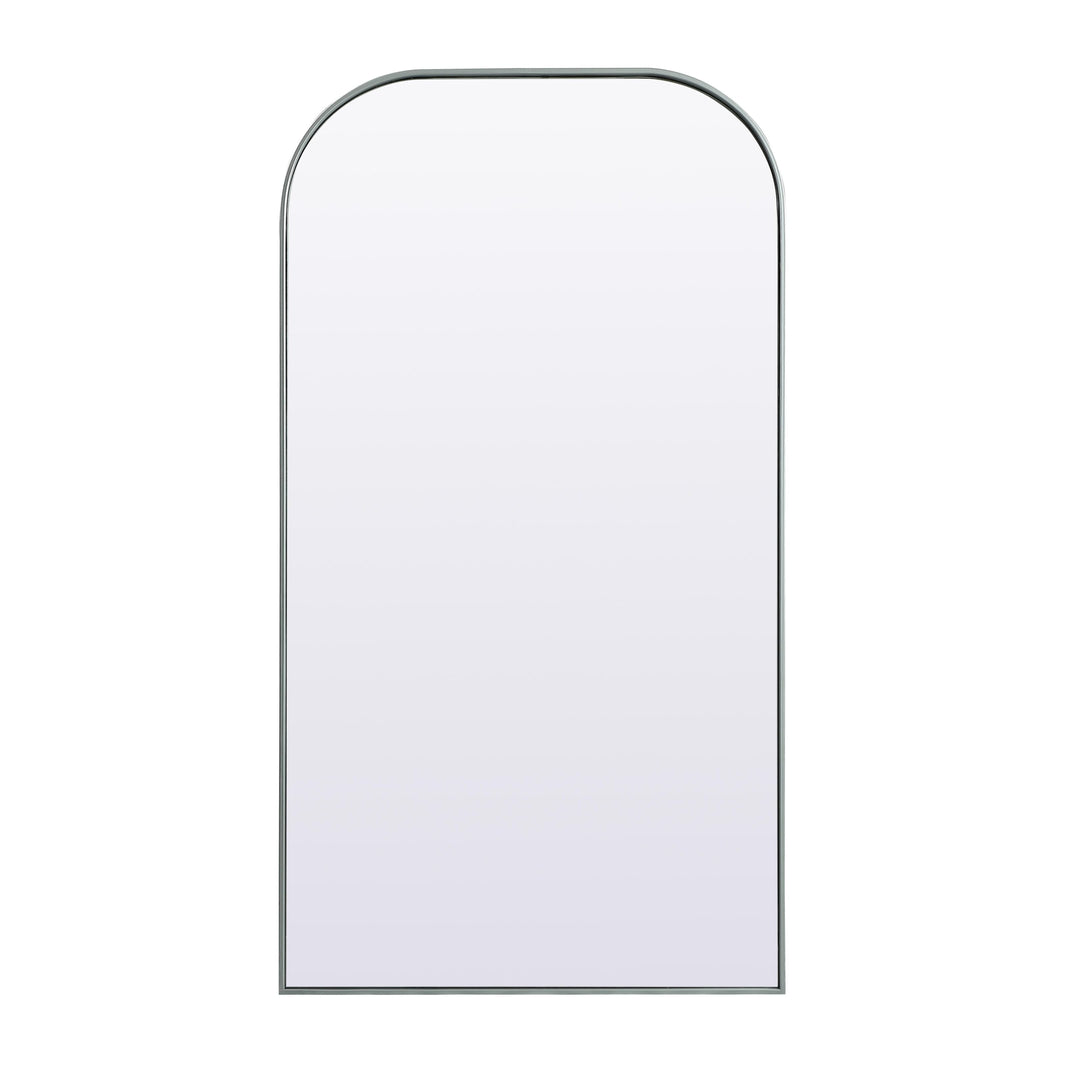 Metal Frame Arch Mirror in Silver by Elegant