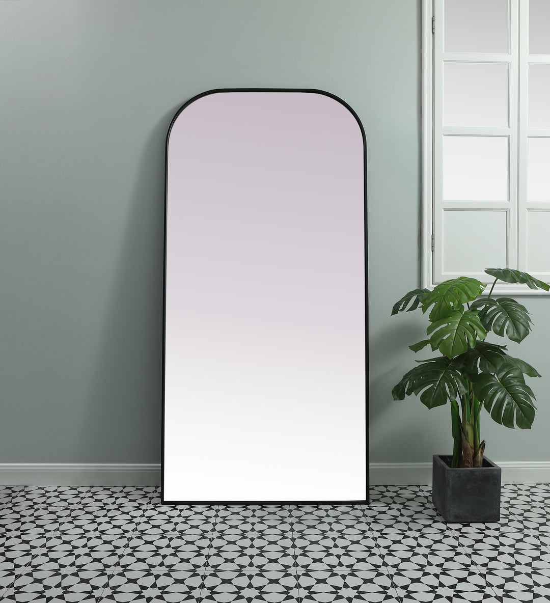 Metal Frame Arch Mirror by Elegant - view 92