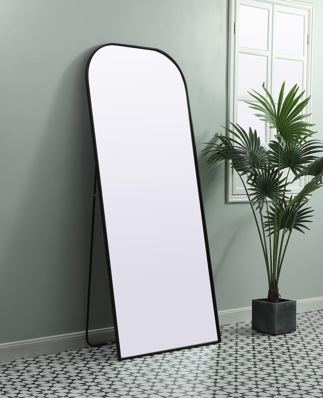 Metal Frame Arch Full Length Mirror by Elegant - view 15