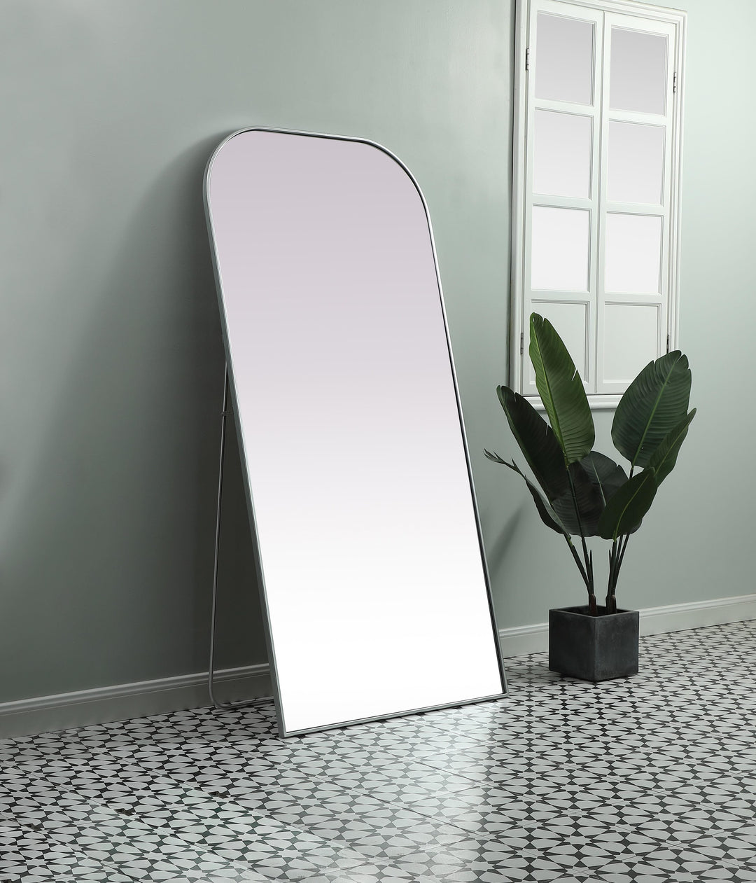 Metal Frame Arch Full Length Mirror by Elegant - view 57