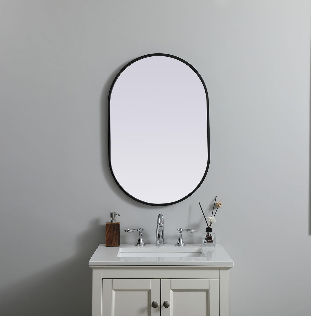 Metal Frame Oval Mirror II by Elegant - view 2
