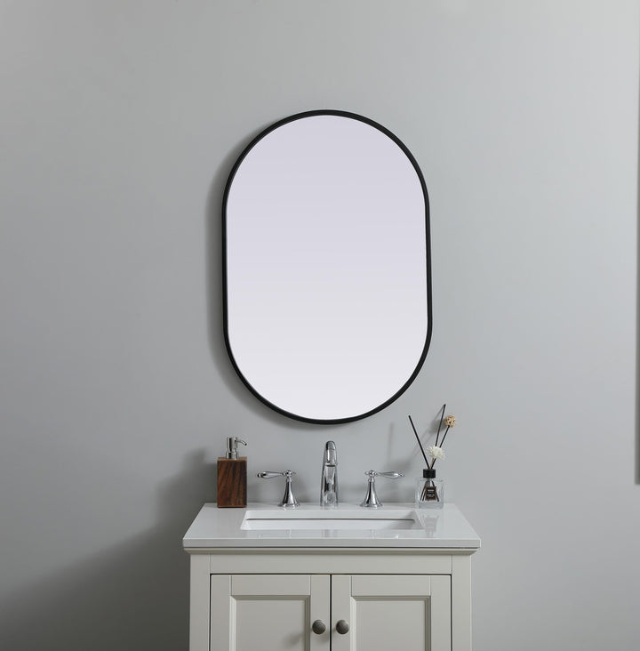Metal Frame Oval Mirror II by Elegant - view 2