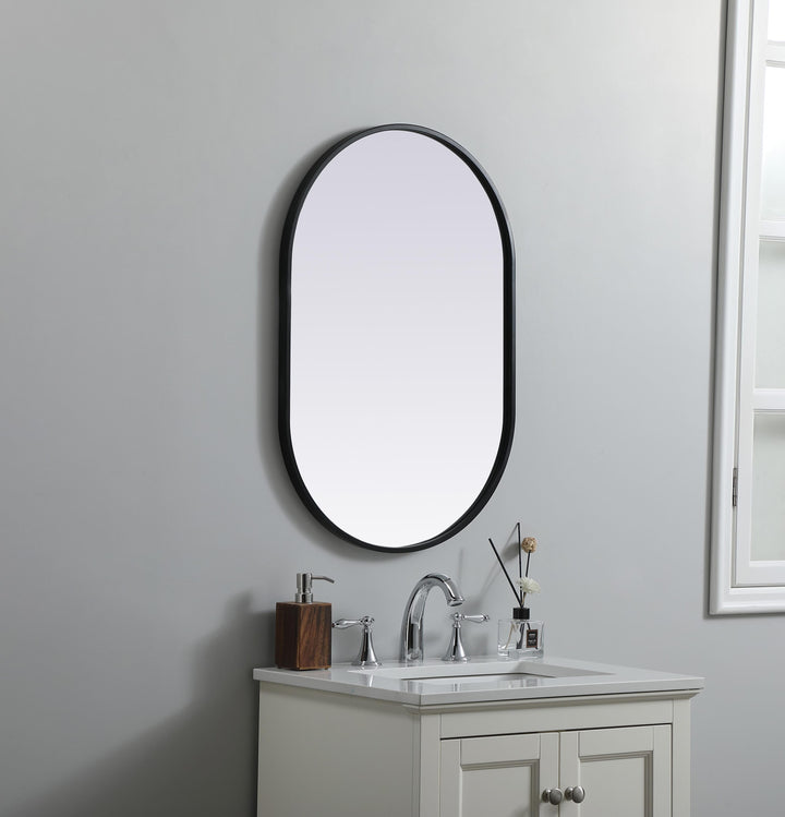 Metal Frame Oval Mirror II by Elegant - view 3