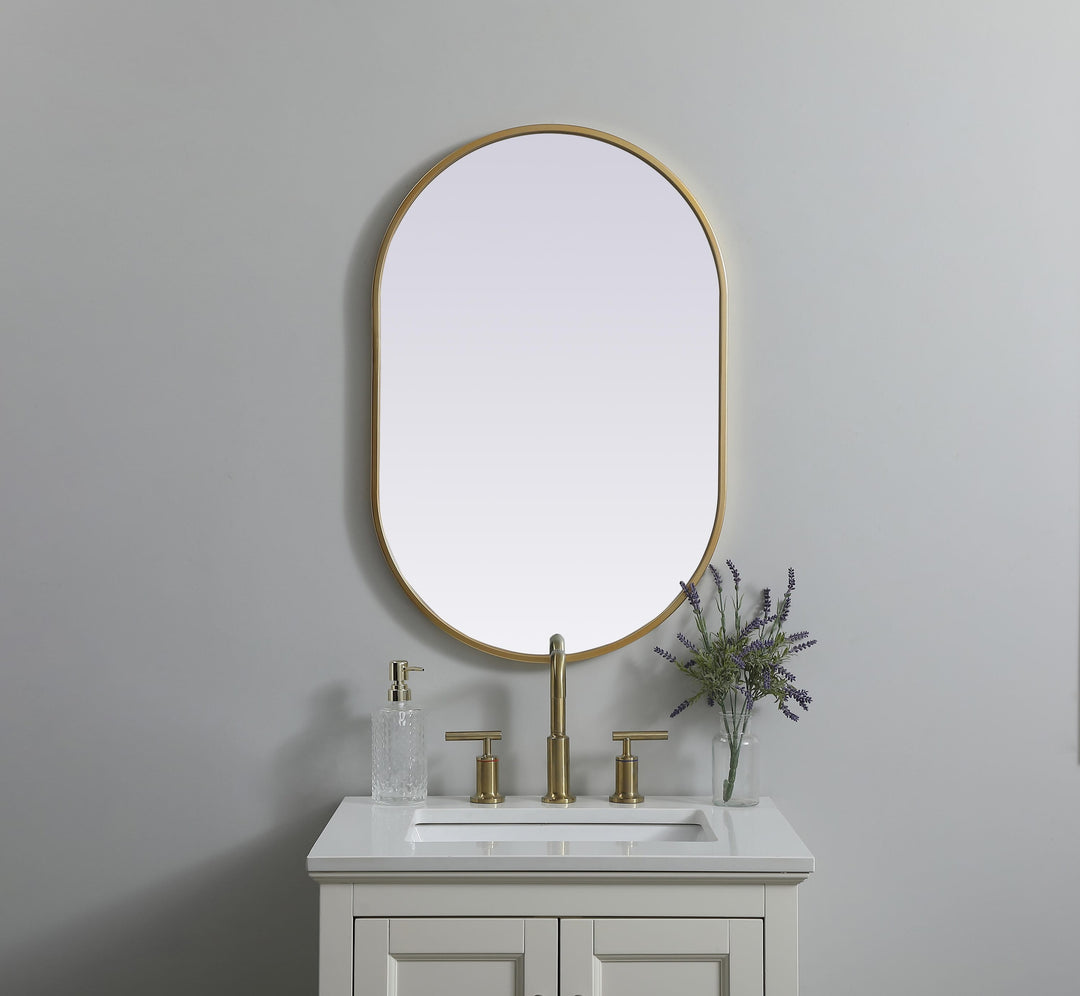 Metal Frame Oval Mirror II by Elegant - view 8