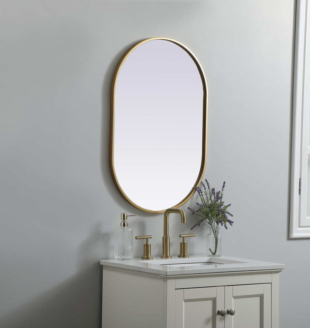 Metal Frame Oval Mirror II by Elegant - view 9