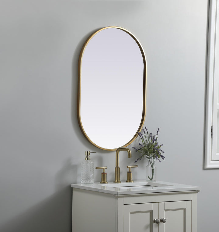 Metal Frame Oval Mirror II by Elegant - view 9