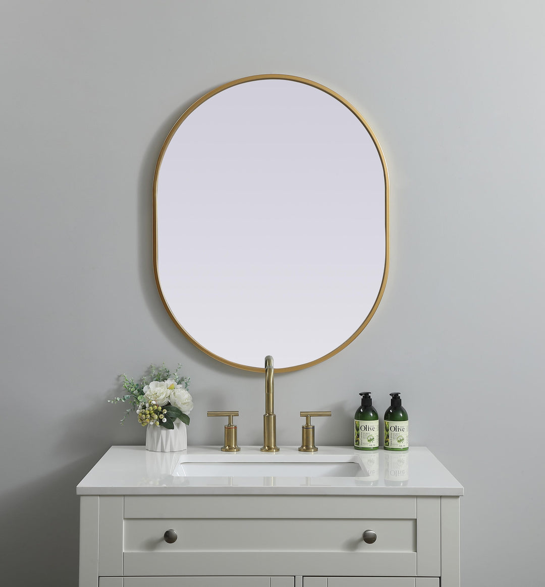 Metal Frame Oval Mirror II by Elegant - view 44