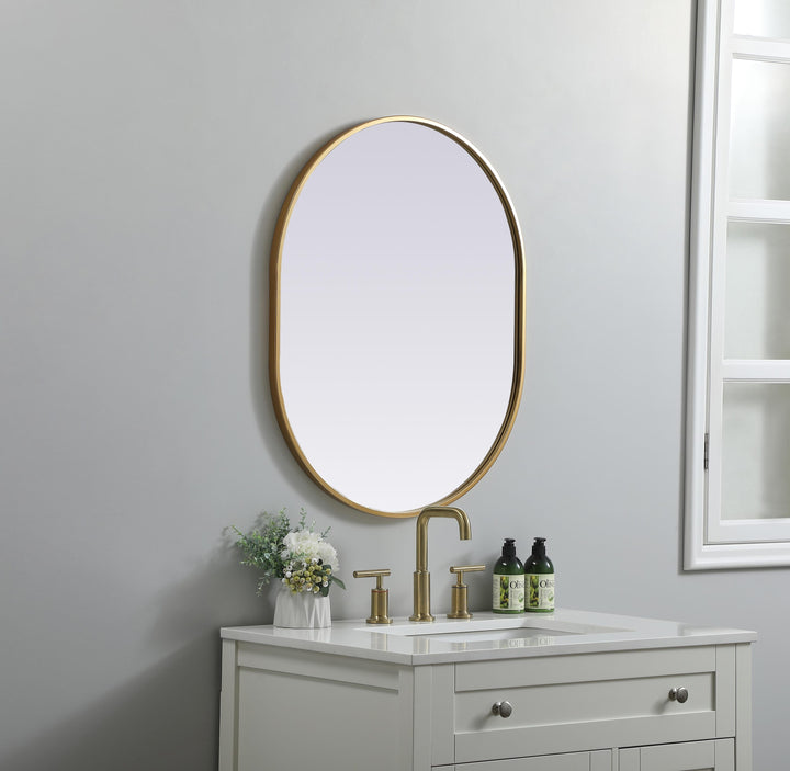 Metal Frame Oval Mirror II by Elegant - view 45