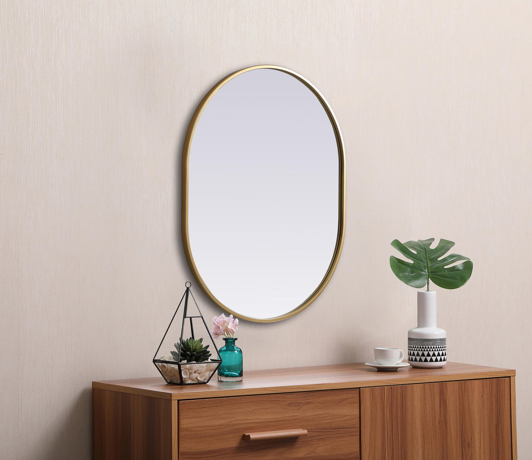 Metal Frame Oval Mirror II by Elegant - view 47