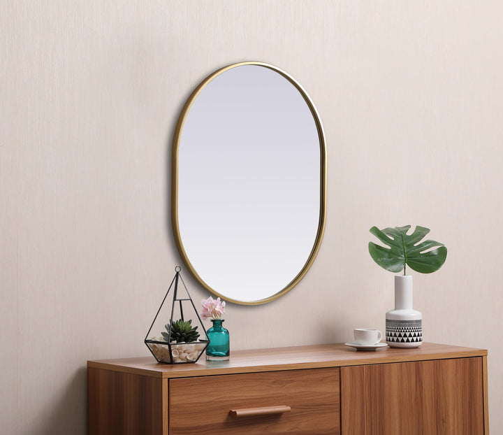 Metal Frame Oval Mirror II by Elegant - view 47