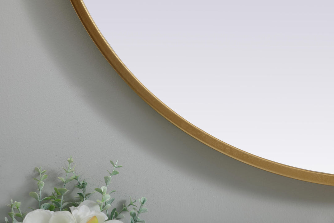 Metal Frame Oval Mirror II by Elegant - view 48