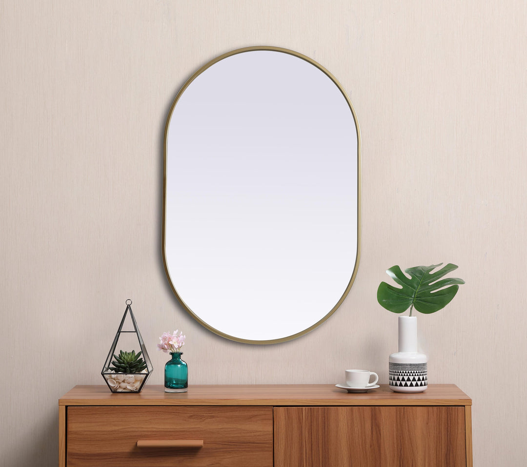 Metal Frame Oval Mirror II by Elegant - view 64