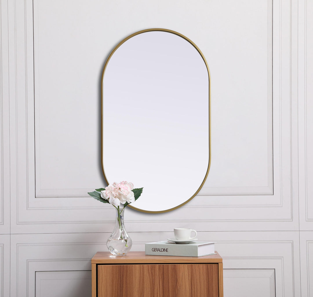 Metal Frame Oval Mirror II by Elegant - view 82