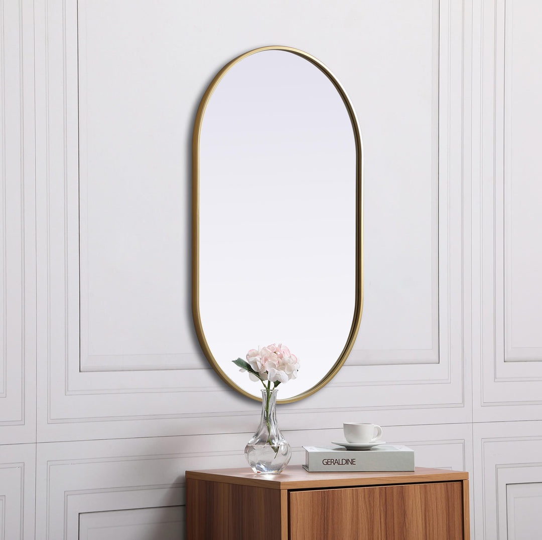 Metal Frame Oval Mirror II by Elegant - view 83