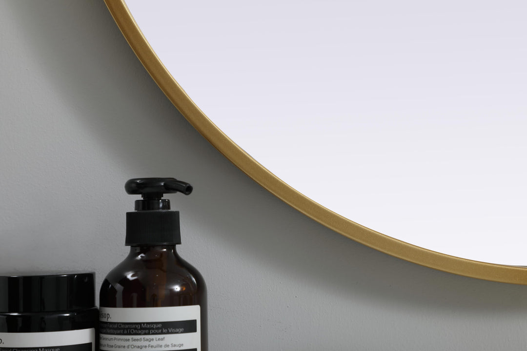 Metal Frame Oval Mirror II by Elegant - view 84