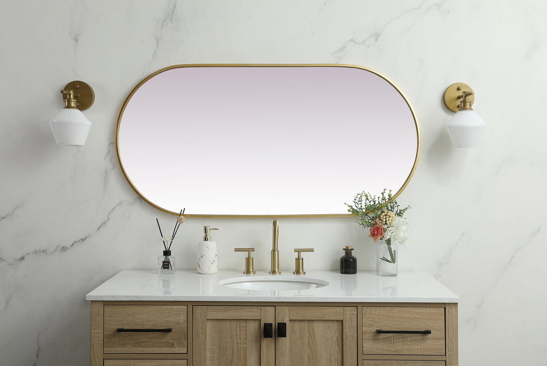 Metal Frame Oval Mirror II by Elegant - view 100
