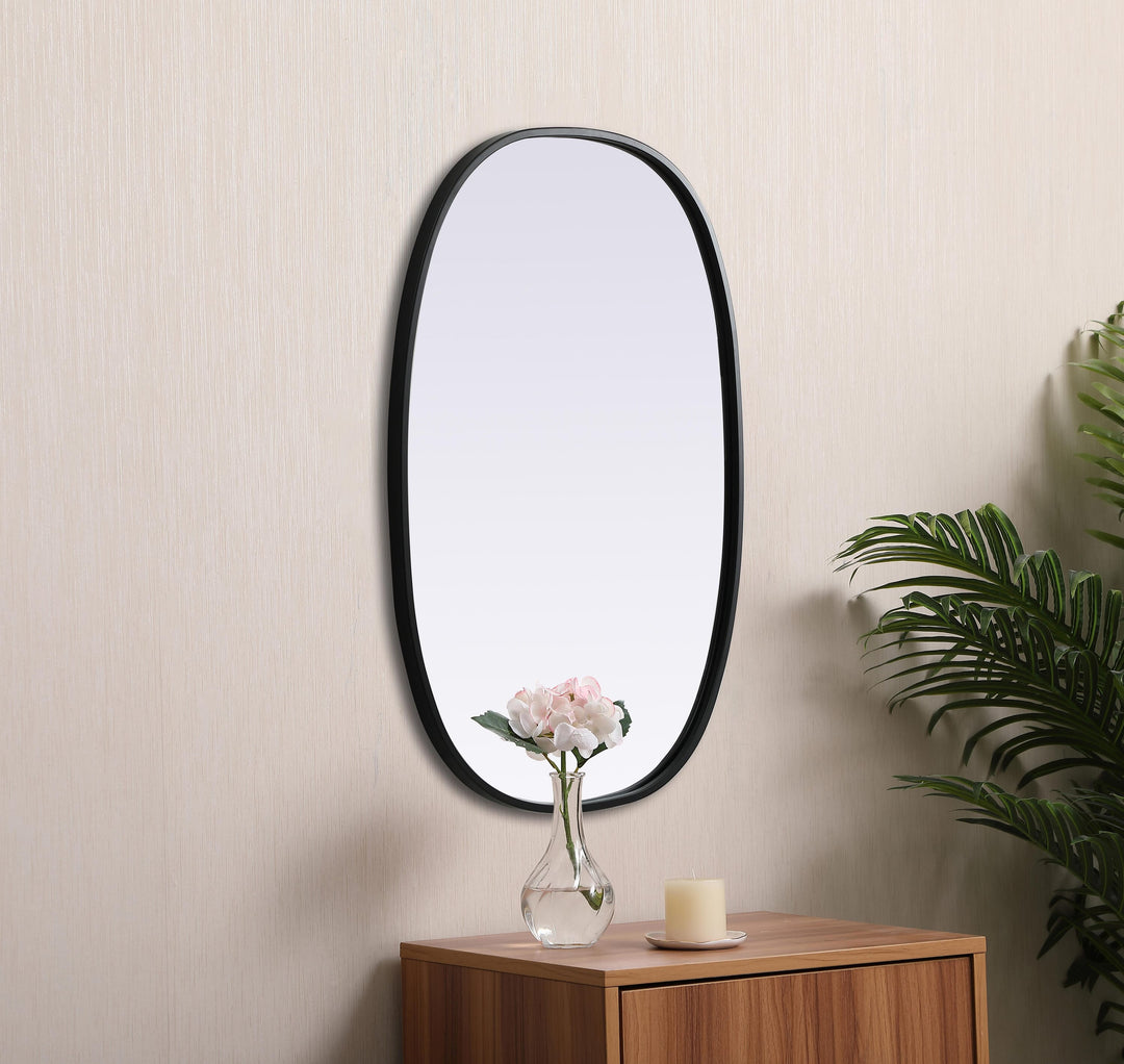 Metal Frame Oval Mirror by Elegant - view 5