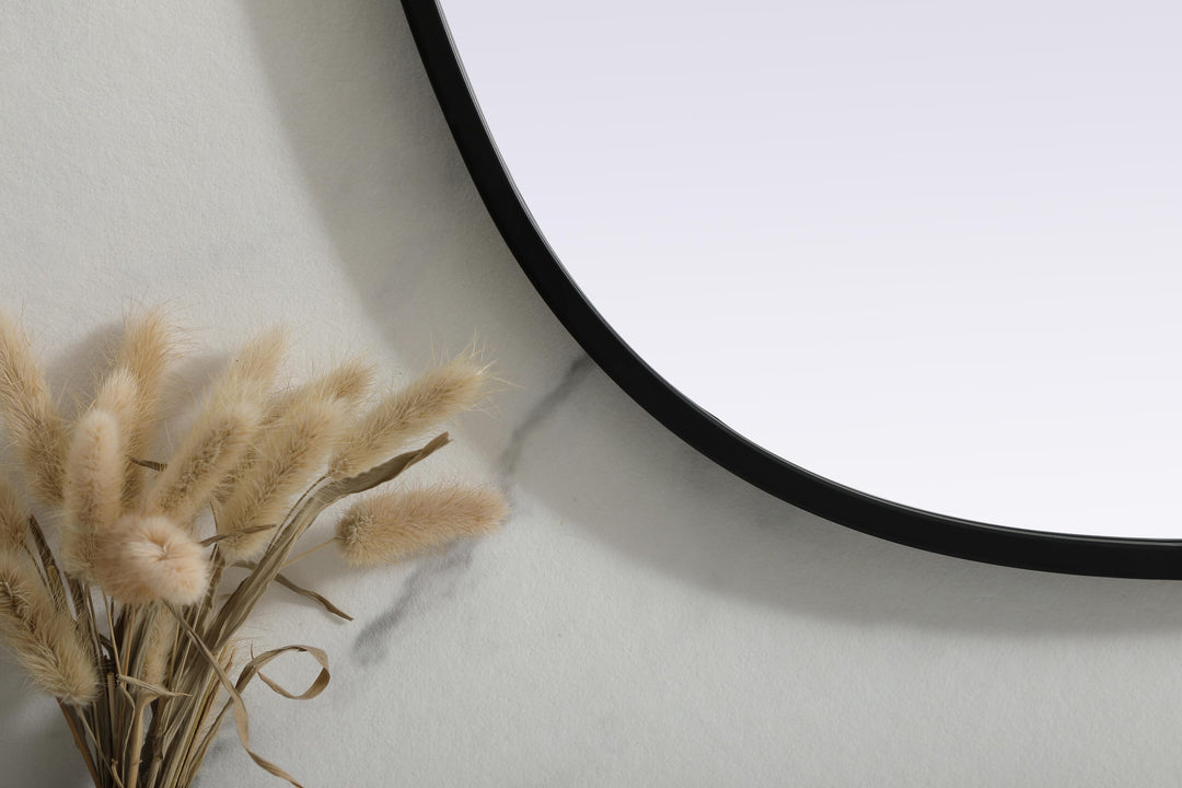 Metal Frame Oval Mirror by Elegant - view 6