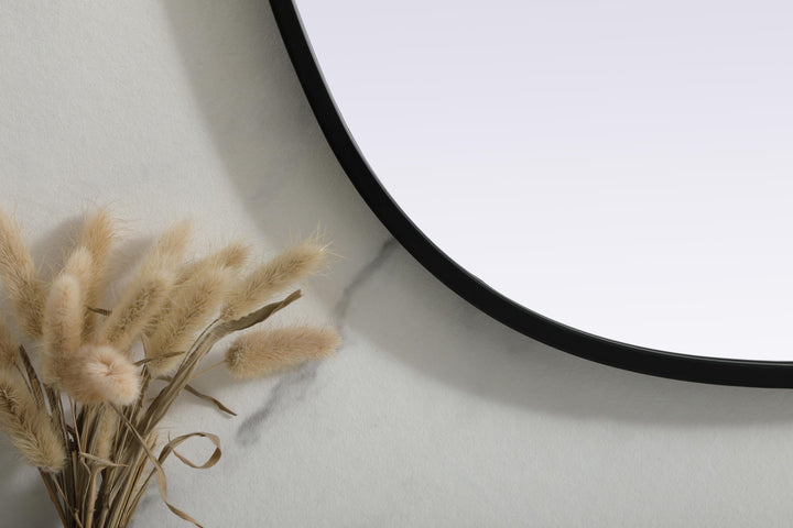 Metal Frame Oval Mirror by Elegant - view 6