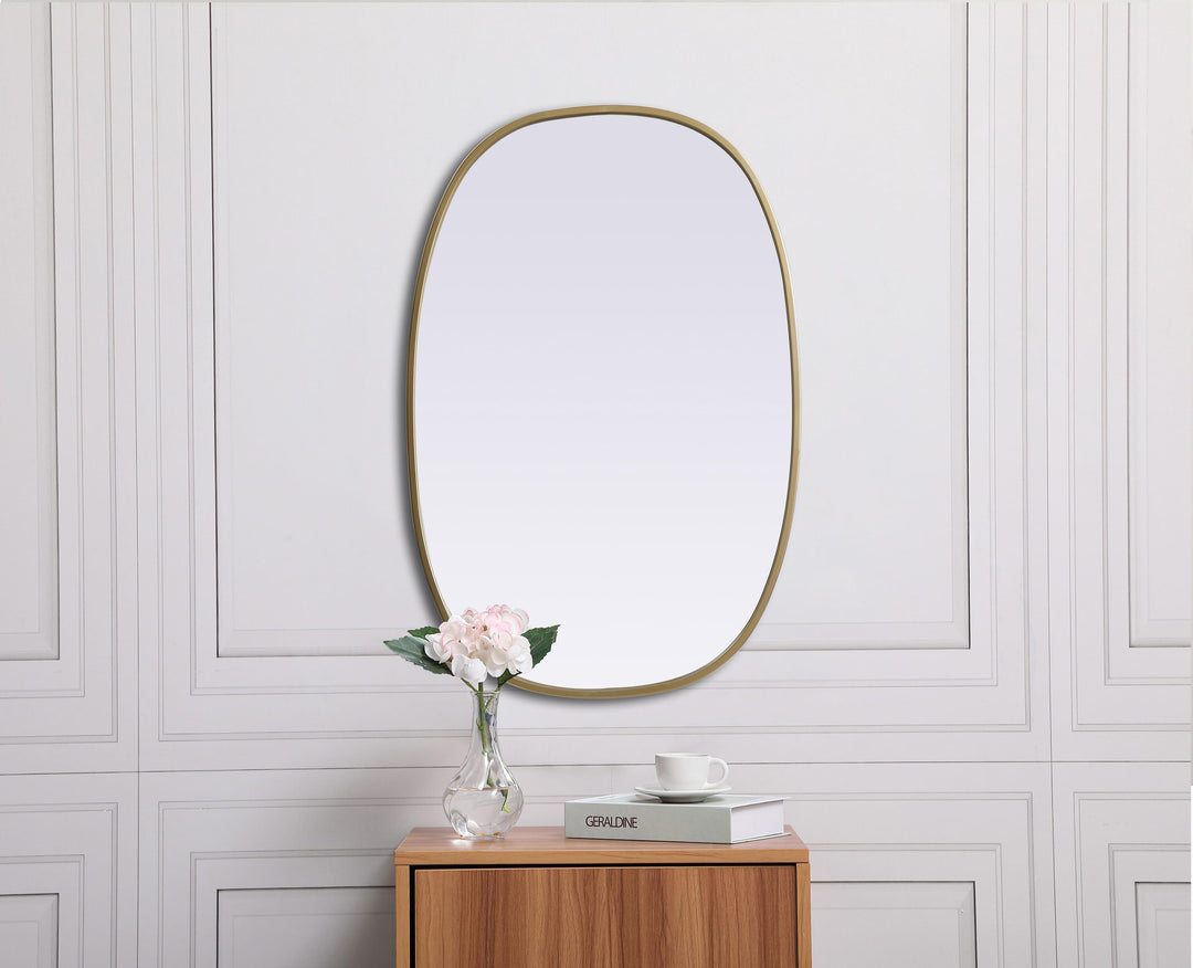 Metal Frame Oval Mirror by Elegant - view 10
