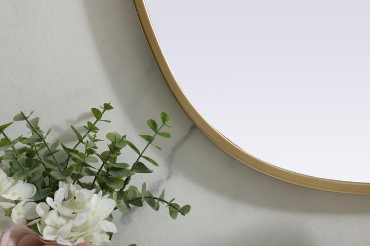 Metal Frame Oval Mirror by Elegant - view 12